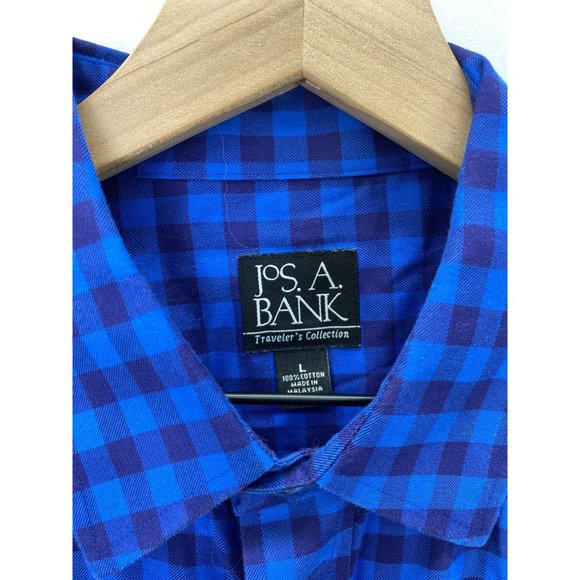 Jos. A. Bank Long Sleeve Button-Down Shirt Blue L - Picture 4 of 4